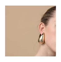 Hollywood Sensation Chunky Gold Dome Teardrop Earrings