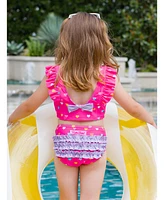 RuffleButts Baby Girls UPF50+ Waterfall Tankini