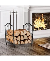 Givimo Heavy-Duty Steel Firewood Log Rack