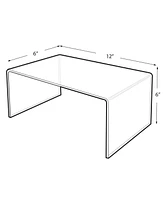 Azar Displays Clear Acrylic Riser Pedestal Display 12"W x 6"D x 6"H, 4