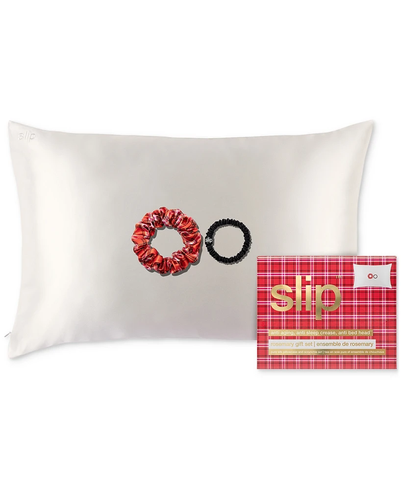 Slip 3-Pc. Pure Silk Queen Pillowcase & Scrunchie Set - Rosemary