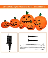 Givimo 7.5 Feet Halloween Inflatable 7 Pumpkins Patch with Led Lights