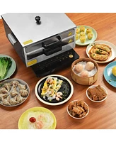 WeChef 2 Layer Rice Noodle Roll Steamer Machine Stainless Steel Extra Tray Cheung Fun