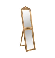 vidaXL Free-Standing Mirror Gold 17.7"x70.9"