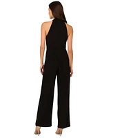 Adrianna Papell Women's Overlay-Neck Wide-Leg Jumpsuit