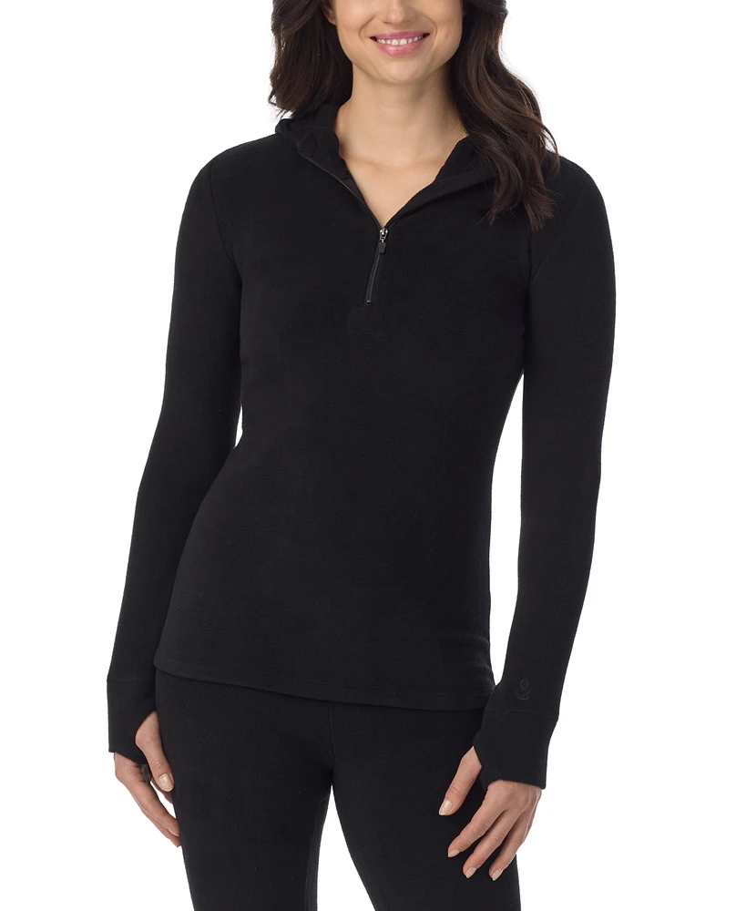 Cuddl Duds Fleecewear Half-Zip Hooded Top