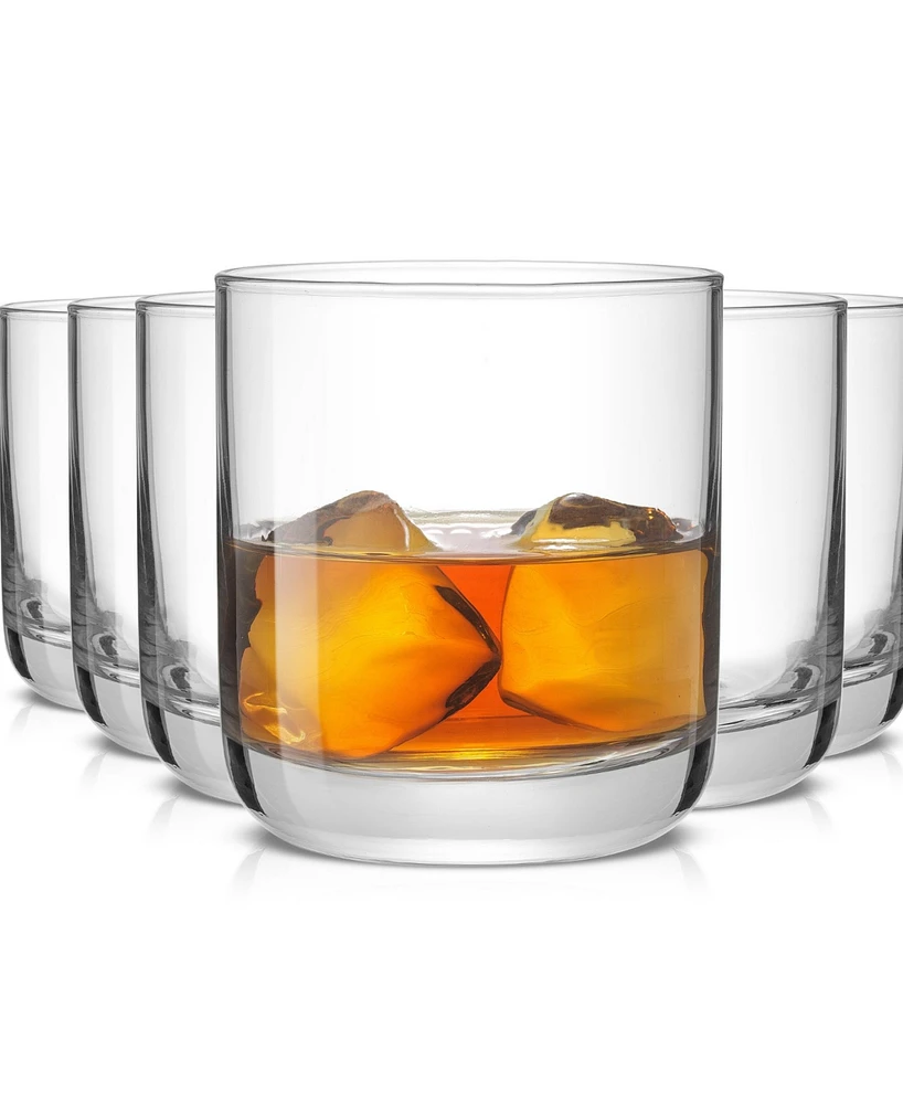 JoyJolt Faye Double Old Fashioned Whiskey Glasses, Set of 6