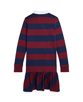 Polo Ralph Lauren Big Girls Striped Cotton Jersey Rugby Dress