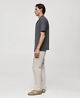 Mango Men's Linen Drawstring Pants