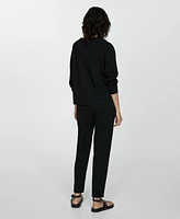 Mango Women's Seam Detail Jogger Pants