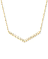 Diamond Chevron Bar 18" Collar Necklace (1/10 ct. t.w.) in 10k Gold