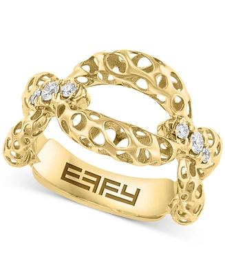 Effy Diamond Openwork Knot Statement Ring (1/5 ct. t.w.) in 14k Gold