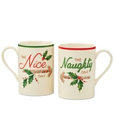 Lenox Naughty & Nice Mugs, Set of 2