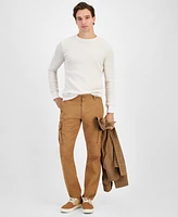 Sun + Stone Men's Garment-dyed Straight-Fit Morrison Tapered Cargo Pants, Created for Macy's