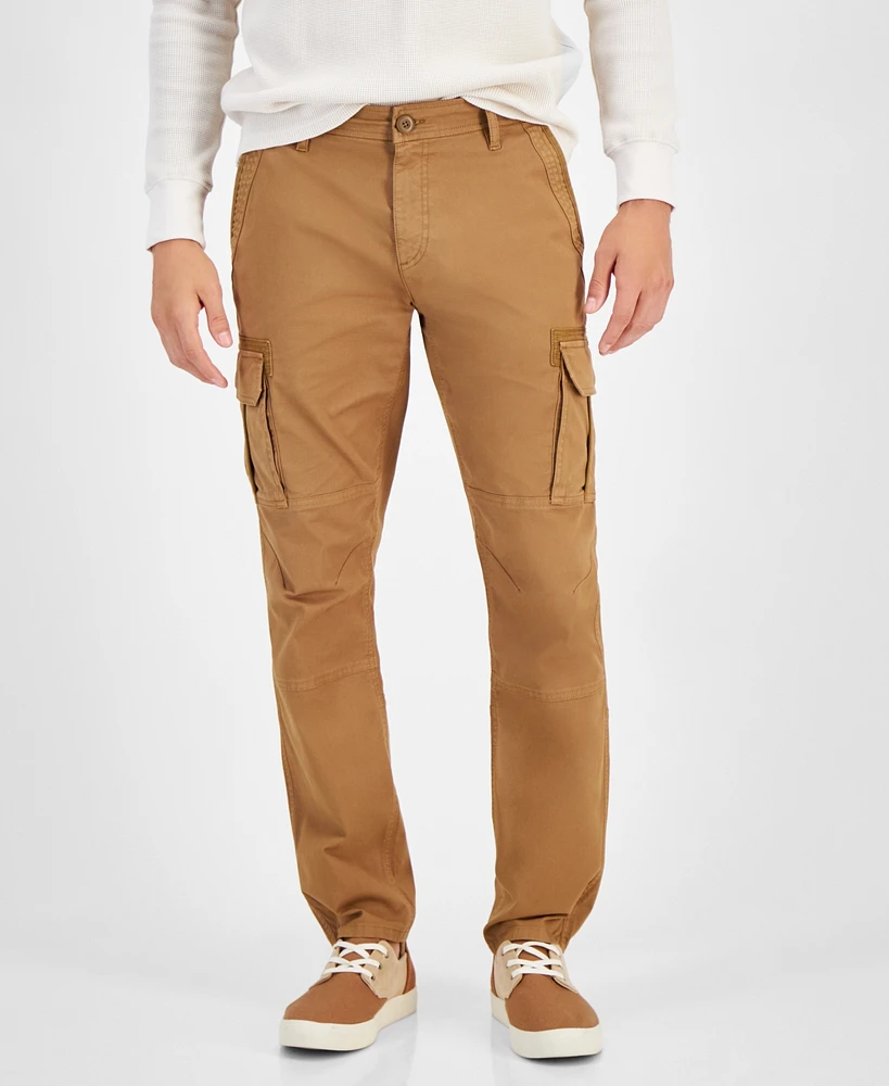 Sun + Stone Men's Garment-dyed Straight-Fit Morrison Tapered Cargo Pants, Created for Macy's