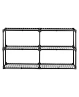 Simplie Fun 2-Pack 3-Tier Wire Storage Shelves with Covers
