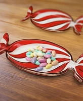 Godinger Red Peppermint Wrapper Trays, Set of 2