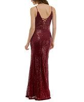 Speechless Juniors' Sequined Mermaid Gown