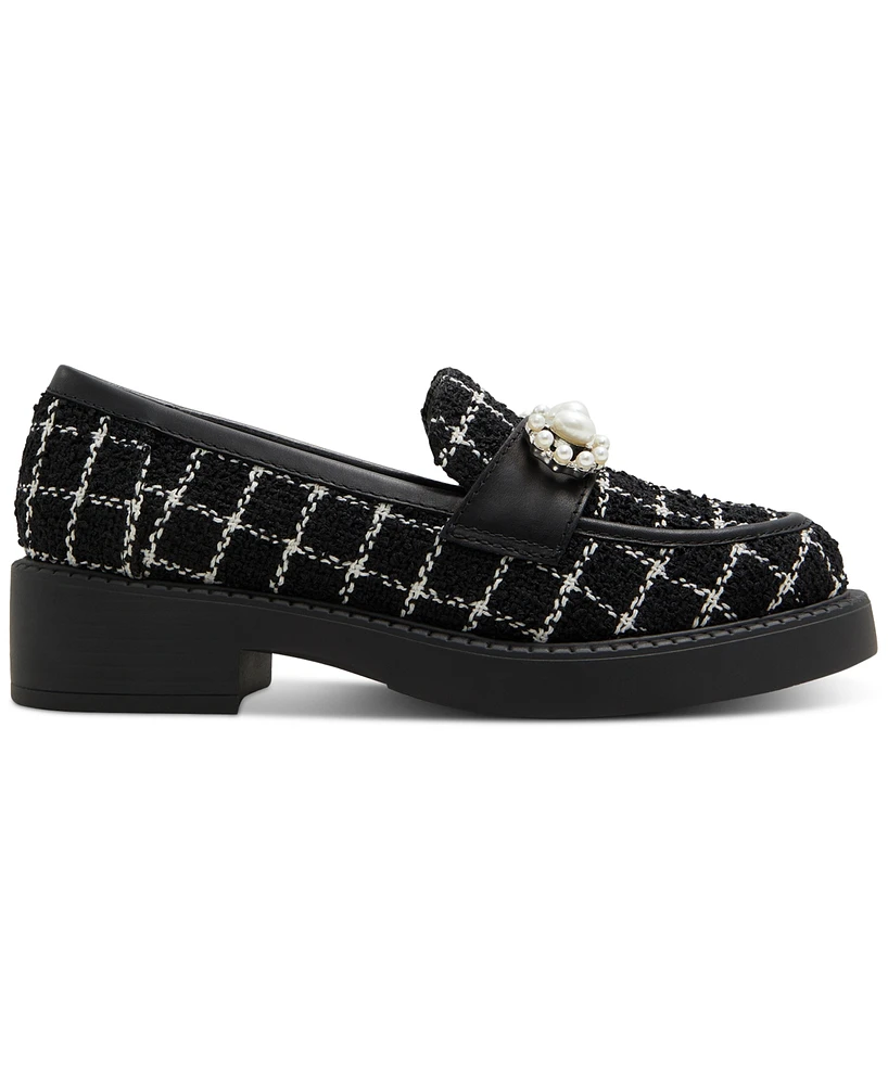 Aldo Women's Dinara Embellished Tweed Loafers