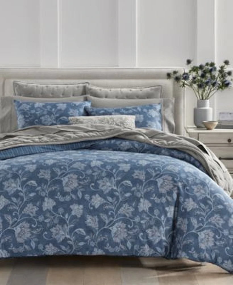 Charter Club Azure Jacobean Duvet Cover Set Exclusively At Macys