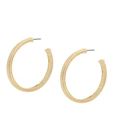 Steve Madden Gold Omega Hoop Earrings