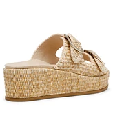 Anne Klein Women's Vineyard Raffia Platform Wedge Sandals