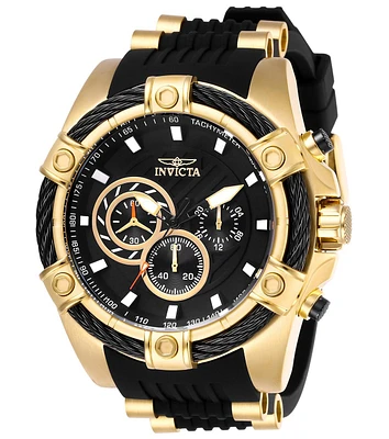 Invicta Men's Bolt Quartz Chronograph Black Dial Polyurethane Watch