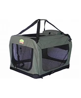 Go Pet Club AD20 20 in. Dog Pet Soft Crate- Sage