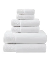 Vera Wang Tonal Floral Cotton Terry, 6 Piece Towel Set