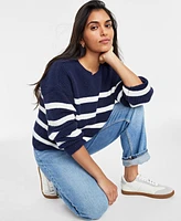 On 34th Women's Chunky-Knit Crewneck Sweater, Created for Macy's