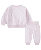 Nike Baby Boy or Girl Essential 2-Piece Fleece Crew and Pants Set