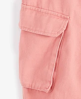 kensie Little & Big Girls Cotton Denim Cargo Pants