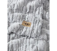 Ugg Denai Carved Faux-Fur Throw, 50" x 70"