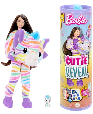 Barbie Cutie Reveal Zebra Doll Accessories, Color Dream Series with 10 Surprises - Multi