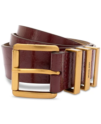 Michael Michael Kors Women's Gold-Tone Leather Belt