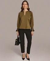 Donna Karan New York Women's Chain-Hardware Long-Sleeve Blouse