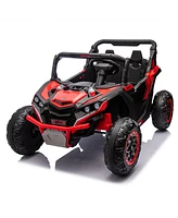 Simplie Fun 24V Kids Ride-On Utv: Remote Control, Suspension, Safety Features, Multimedia, Storage