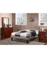 Streamdale Furniture Selma Nightstand With 2 Drawers Storage In Brown Finish