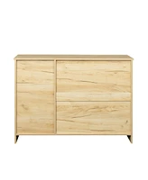 Streamdale Furniture Modern Wood Buffet Sideboard With 2 Doors 1 Storage And 2 Drawers - Entryway Serving Storage