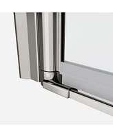 1 3/8" Adjustable Universal Pivot Shower Door with 1/4" Tempered Glass