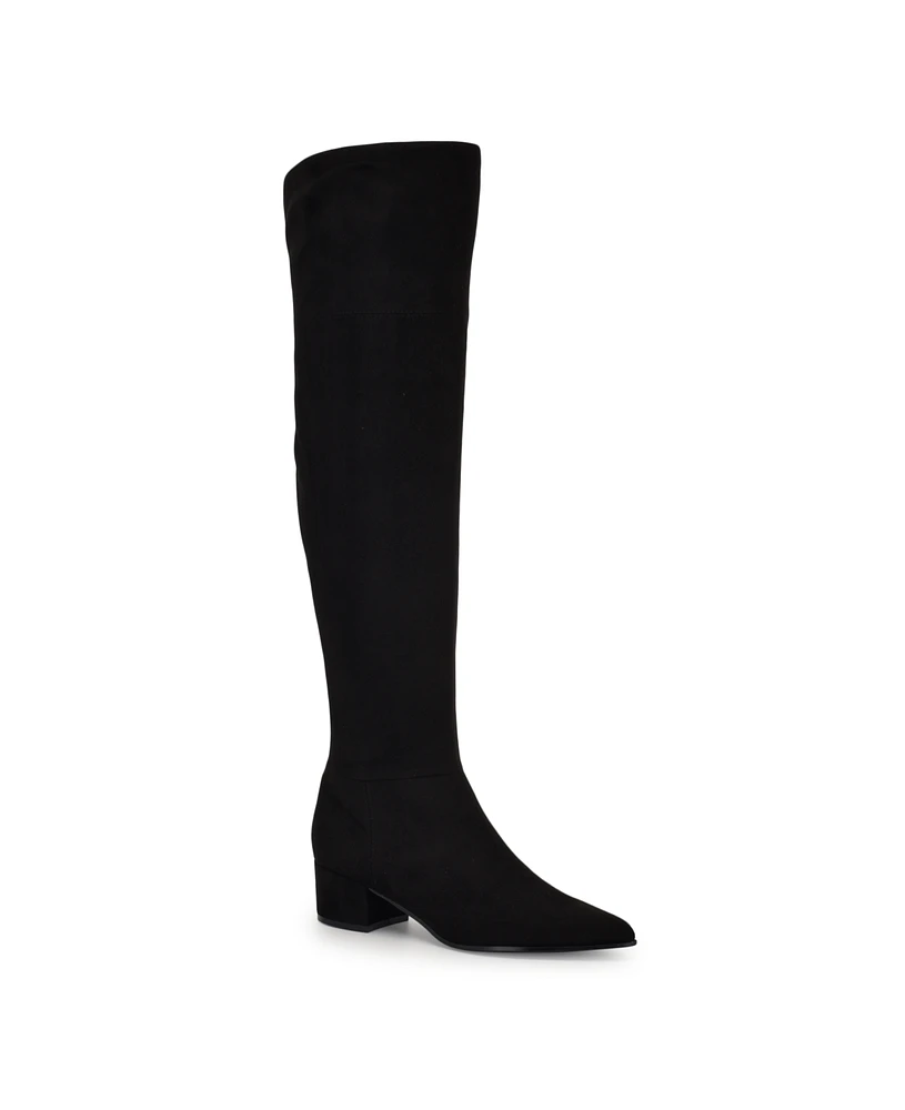 Nine West Women's Maner Pointy Toe Over the Knee Boots