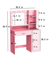 Streamdale Furniture Vabches Makeup Vanity with Adjustable Lights & Storage