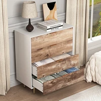 4-Drawer Dresser with Metal Legs, Anti-Tip Device