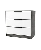 Streamdale Furniture Cannon 3-Drawer Dresser Smokey Oak And White