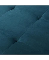 Versatile Square Ottoman with Tufted Top for Seating or End Table