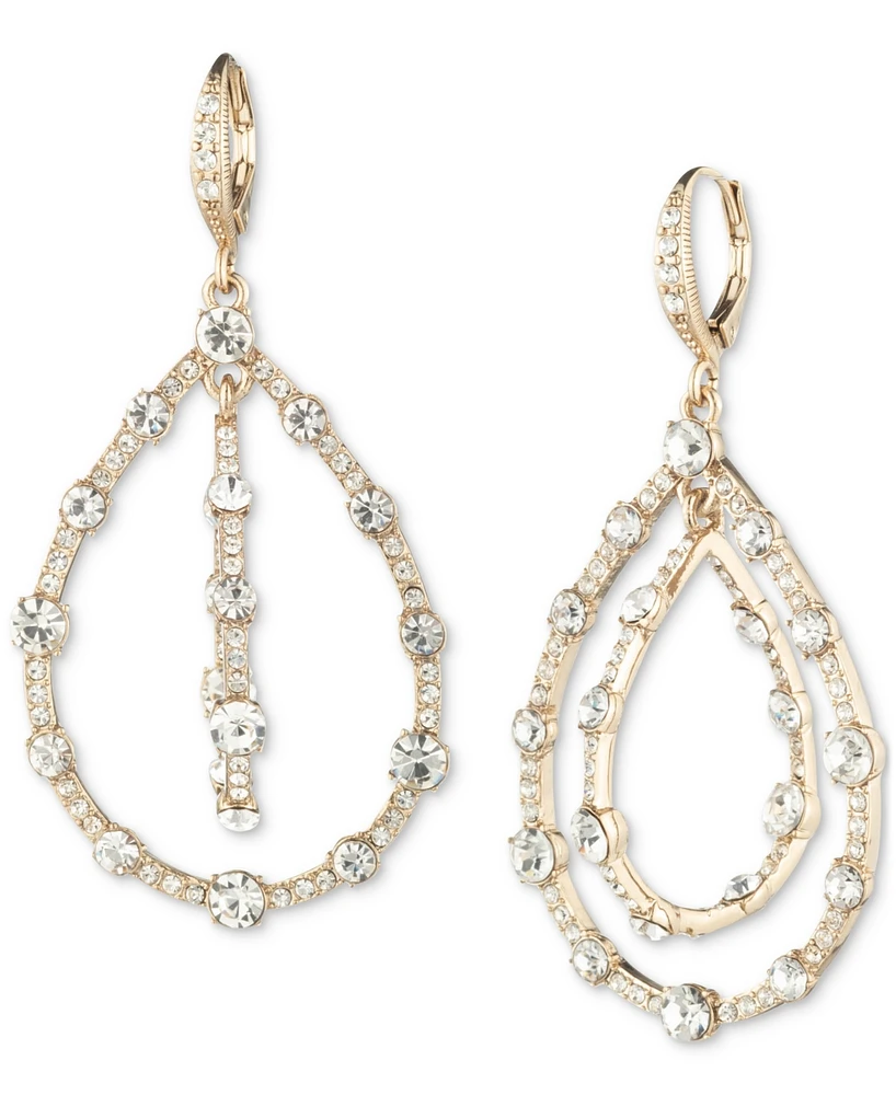 Givenchy Pave Crystal Orbital Drop Earrings