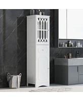 Streamdale Furniture Freestanding White Bathroom Cabinet