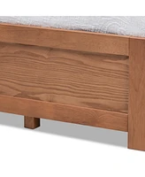 Baxton Studio Wren Modern and Contemporary Walnut Finished 3-Drawer Queen Size Platform Storage Bed Frame