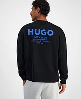 Hugo Boss Men's Naviu Relaxed Fit Long Sleeve Crewneck Logo Sweatshirt