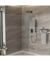 Streamdale Furniture Oil Rubbed Bronze Rain Shower System with Adjustable Slide Bar - Oil